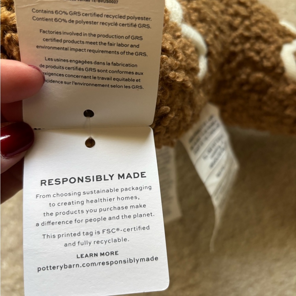 Pottery Barn Mr. Spice Gingerbread Shaped Pillow - Picture 6 of 6